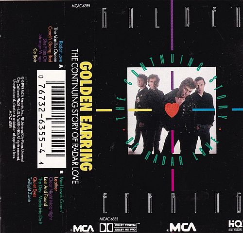 Golden Earring Continuing Story cassette inlay MCAC-6355 USA 1989